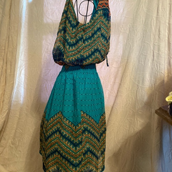 Bright colorful Womens sundress size S - Picture 8 of 10